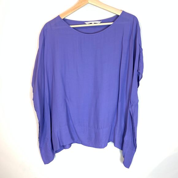 Annie Griffin Purple Batwing Top Blouse Viscose XS Extra Small - Picture 1 of 6
